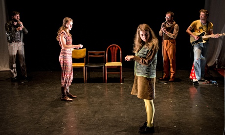 Wardrobe Ensemble performs on stage '1972    The Future of Sex'  Pleasance on August 5, 2015 