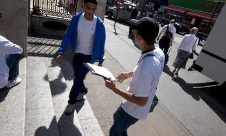 Oxfam fundraiser charity collectors