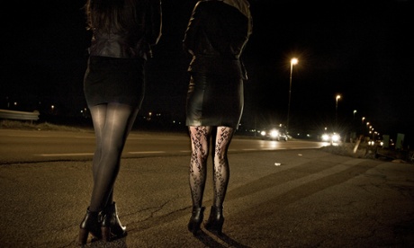 sex workers waiting for business.