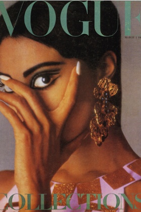 Donyale Luna on the cover of Vogue in 1966.