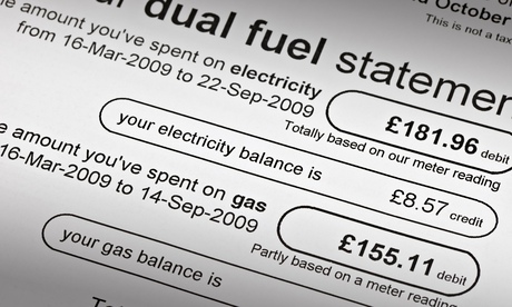 a uk gas and electricity bill