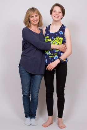 Anna Moore and Tara, the full height differential.