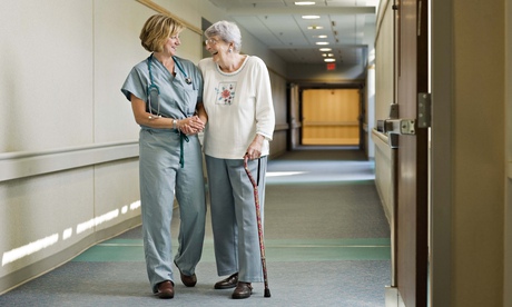 Nurse and elderly patient