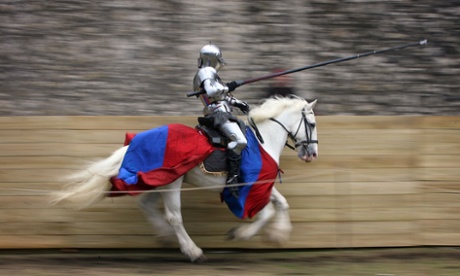 a medieval jousting tournament recreated at London's Tower of London.