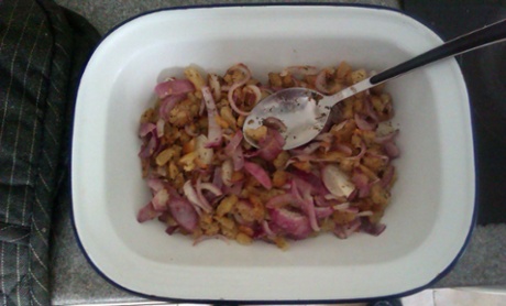 Nanny Grimes's stuffing.