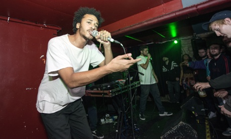 Rappers Hak and Wiki of Ratking perform at Broadcast, Glasgow.
