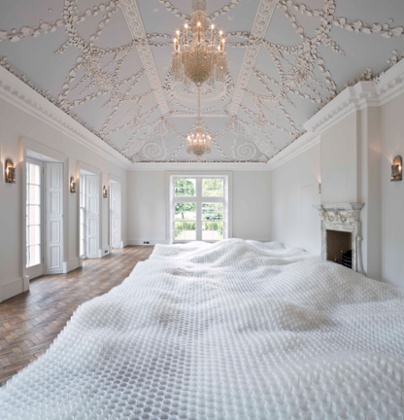 Tara Donovan's site-specific work Untitled (Plastic Cups), 2006, at Jupiter Artland.