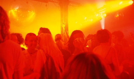 Dancers at Manchester's Hacienda club in the 90s.
