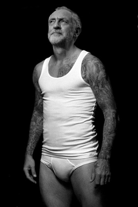 Jeremy Corbyn as an underwear model