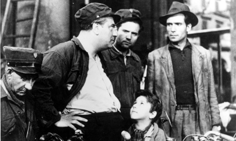 A scene from the the 1948 film Bicycle Thieves.
