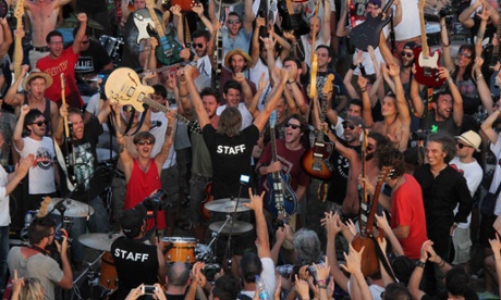 Foo Fighter fans in Cesena.