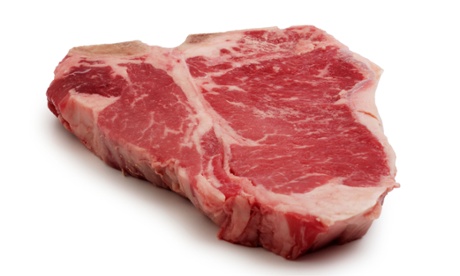 A T-bone steak 