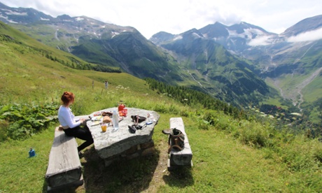 Crossing the Alps on the Grossglockner High Alpine Road in Austria