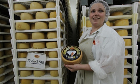 A paški sir cheese factory in the village of Kolan, Pag island … most cheese-making is still done in cottages.