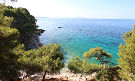 View from the Kamp Lili campsite on Hvar island in Croatia.