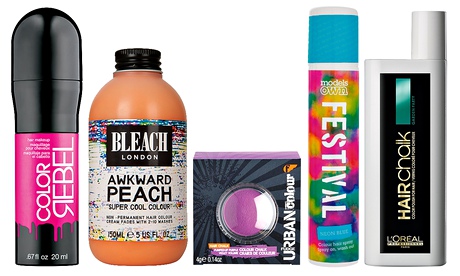 temporary hair colour selection