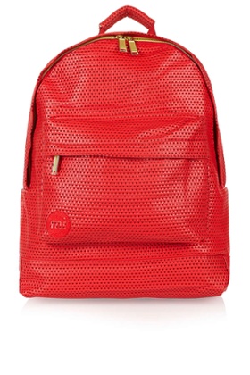 Red Perforated Backpack by Mi-Pac, £40, <a href=