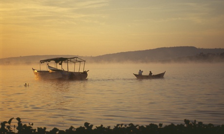 Sunrise over Lake Victoria, east Africa.