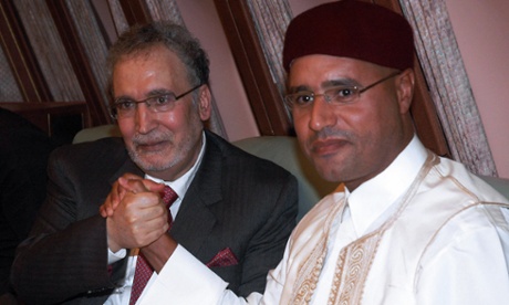 Posing with Abdelbaset al-Megrahi