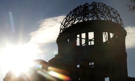 he A-bomb dome, formerly an industrial promotion building and one of the few structures that remained standing after the dropping of the atomic bomb in 1945, is seen in Hiroshima, Japan.