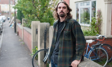 Felix Flicker outside his home in Bristol