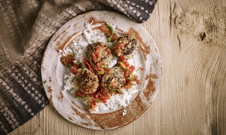 Lamb kofta with ricotta and spring onions
