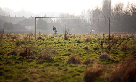 Overgrown football pitch