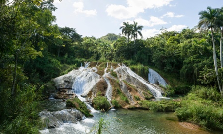 One of the lower falls of El Nicho, Cuba