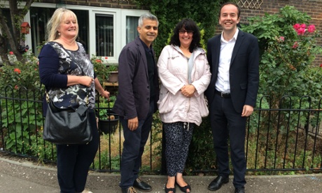 Sadiq Khan at King Square estate, Islington.