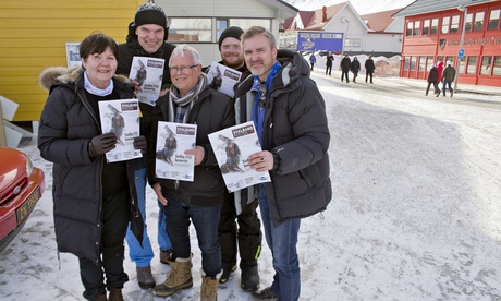 The staff of Svalbard Posten, the world’s most northerly newspaper. Photograph: Christopher Engås for the Guardian