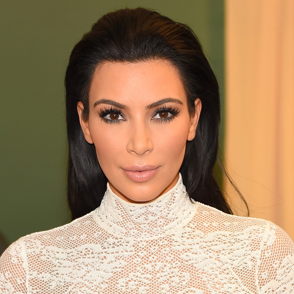 Bake-up: Kim Kardashian shows off her under-eye ‘baking’.
