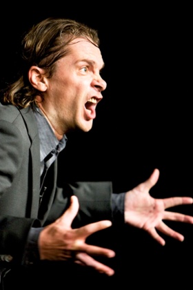 Absurdo-comic … Dutch standup Hans Teeuwen.