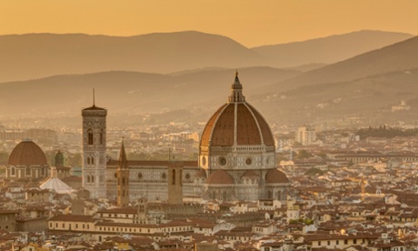 The cathedral of Santa Maria del Fiore in Florence, a Unesco world heritage site, photographed from the Basilica di San Miniato al Monte.