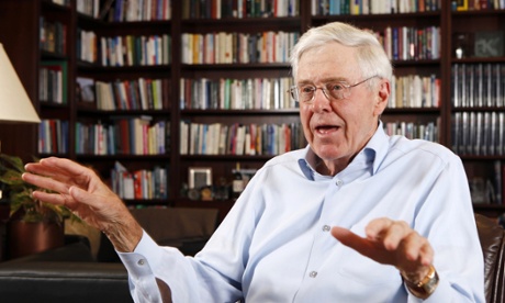 Billionaire industrialist Charles Koch speaks in his office at Koch Industries in Wichita, Kansas.