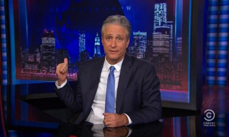 Jon Stewart presents his final Daily Show