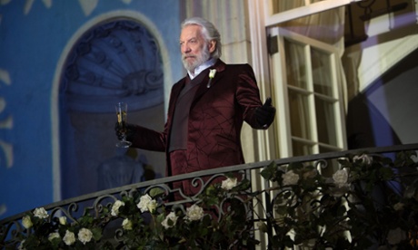 President Coriolanus Snow in the film of Suzanne Collins' novel, Catching Fire.