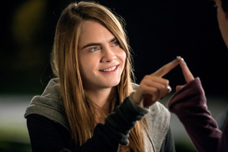Cara Delevinge in the upcoming film of John Green's Paper Towns.