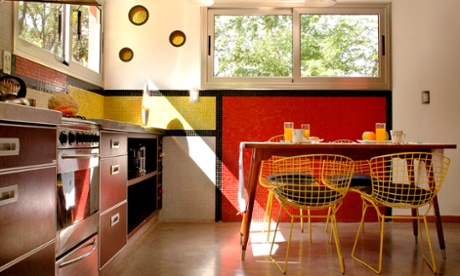 Kitchen interior in mid-century modern style