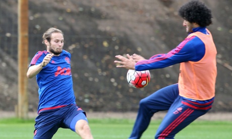 A brave man and Marouane Fellaini, earlier.