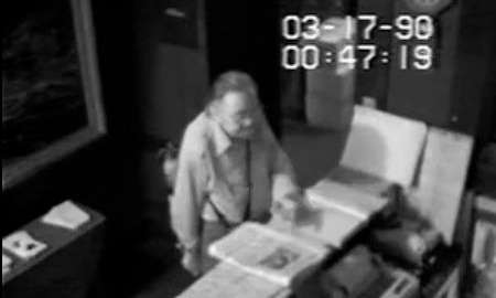 New footage shows an unauthorised visitor inside the rear entrance of the Isabella Stewart Gardner Museum. Photograph: AP