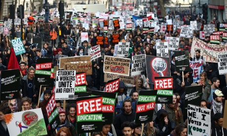 Tuition fees have provoked student protest, but the government is prepared to allow some universities to raise them further.