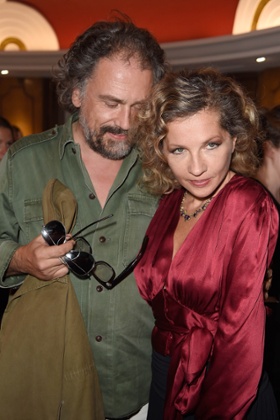 Simon Liberati and Eva Ionesco at a Paris fashion shjow in 2014.