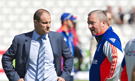Andrew Strauss with England's assistant coach Paul Farbrace