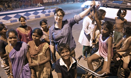 Sue Perkins visits children at the Hope Foundation in Kolkata With Sue Perkins. Photograph: Vicky Hi