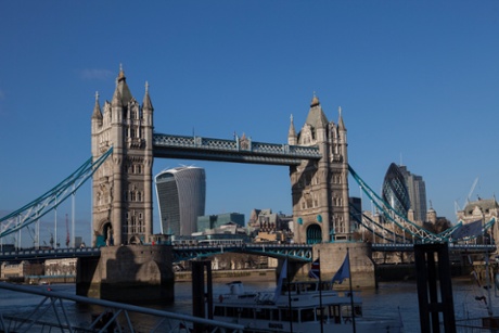 Tower Bridge with 20 Fenchurch Street in the background.
