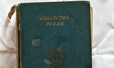 Old leather embossed volume of poetry