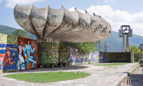 A bus stop in Pitsunda, Abkhazia