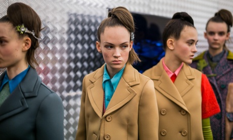 Ponytails at Prada.
