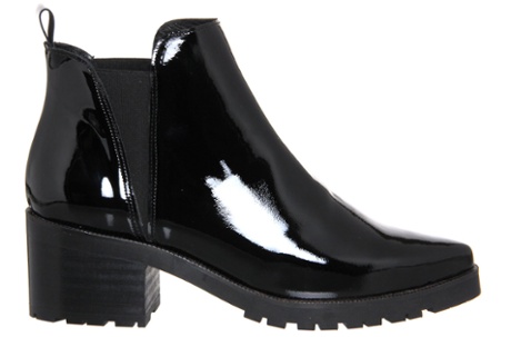 Patent chelsea boots, £85, office.co.uk