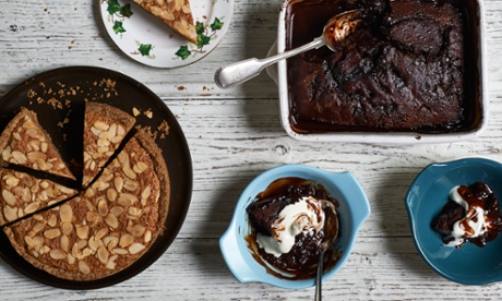 Recipes for self-saucing chocolate pudding and bakewell tart
